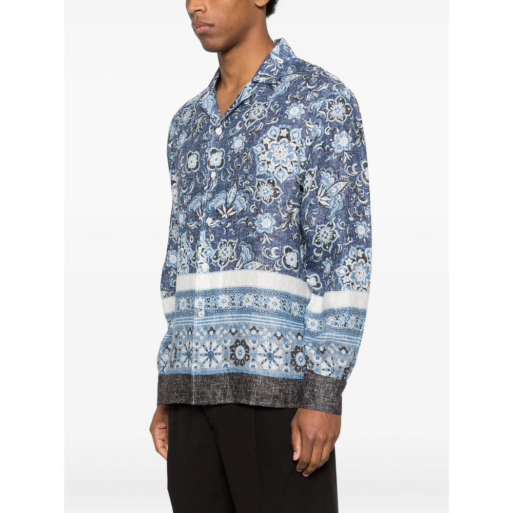 Isaia Blue Shirts Men ISAIA