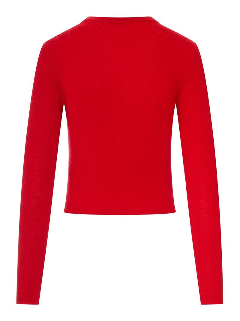 Ganni Women Wool Cardigan With Embroidered Logo GANNI