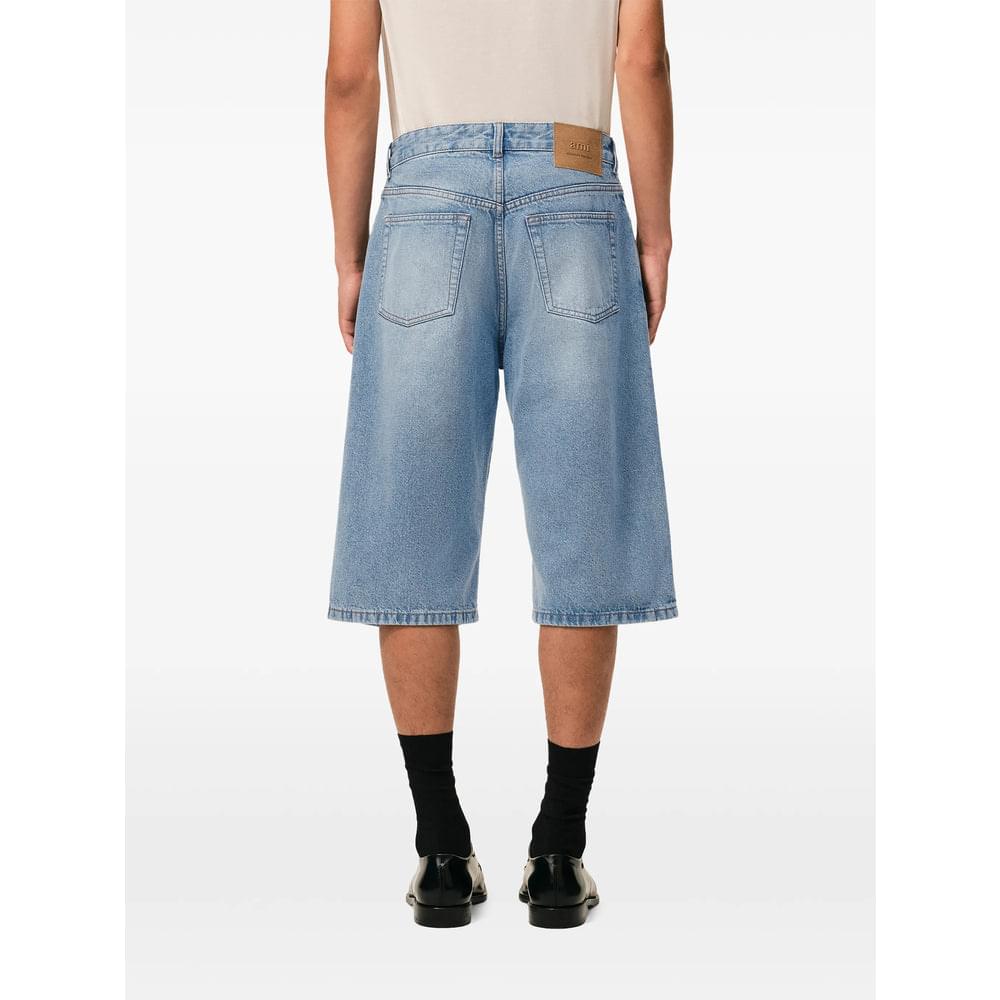 Ami Paris Blue Shorts - Denim Shorts Men AMI PARIS