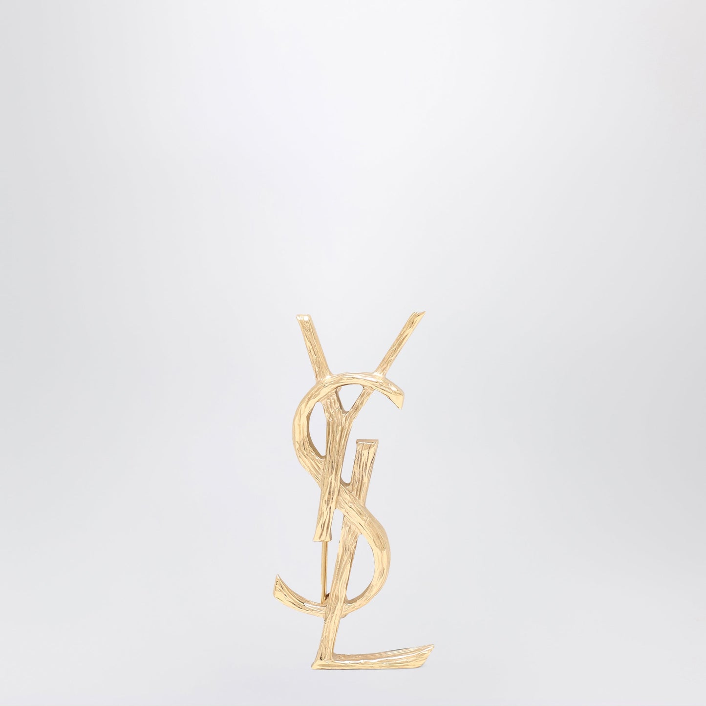Saint Laurent Cassandre Brooch With Engraved Design Women SAINT LAURENT