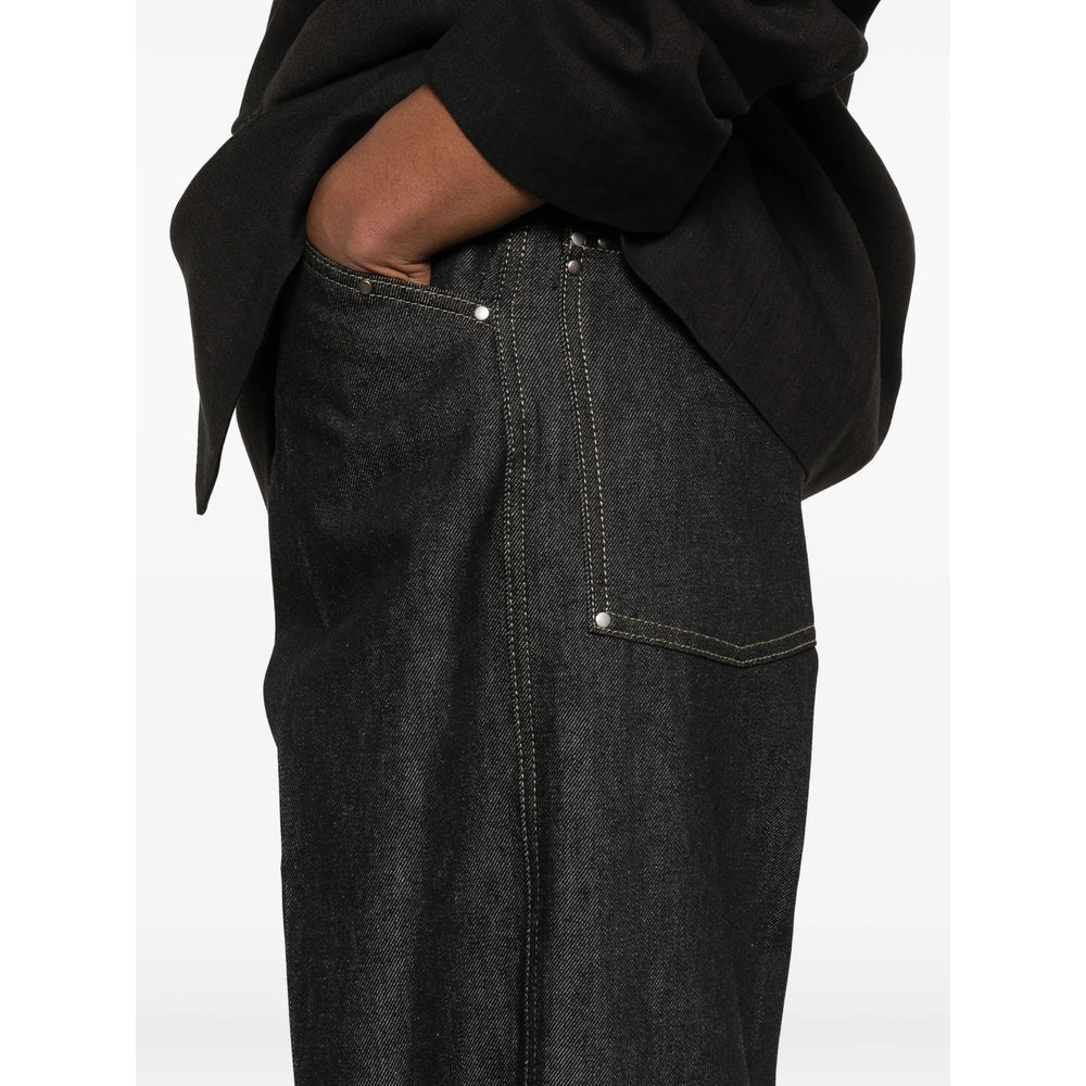 Lemaire Black Denim - Tapered Jeans Men LEMAIRE