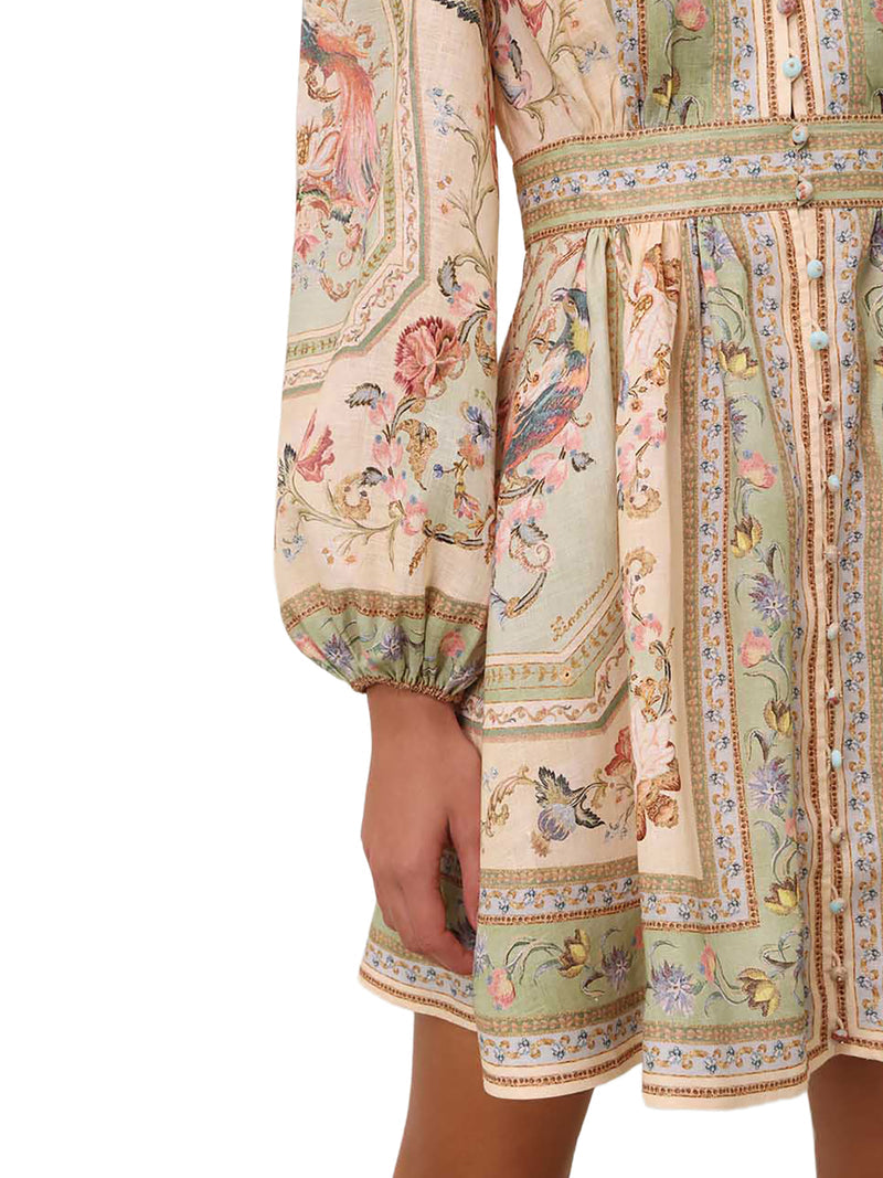 Zimmermann Women Roselight Low-Cut Mini Dress ZIMMERMANN
