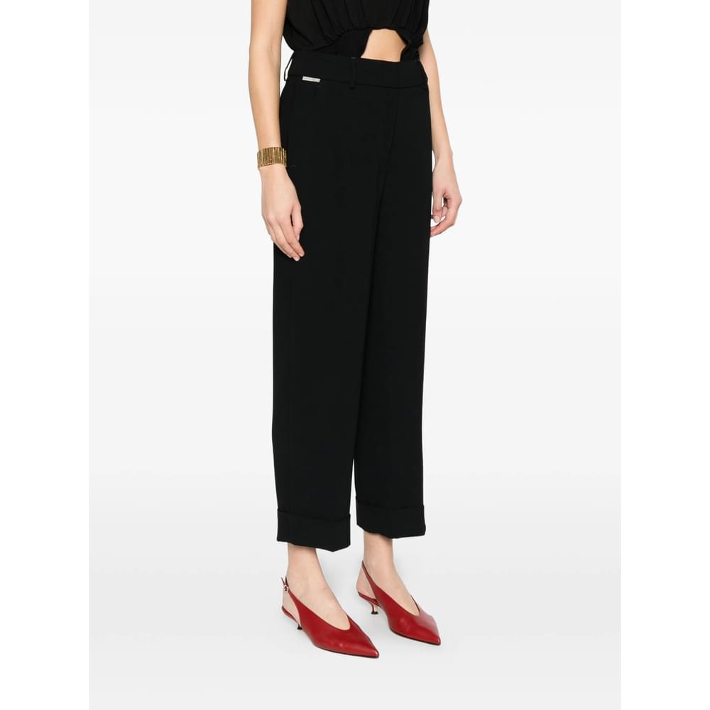 Peserico Black Trousers - Straight Trousers Women PESERICO