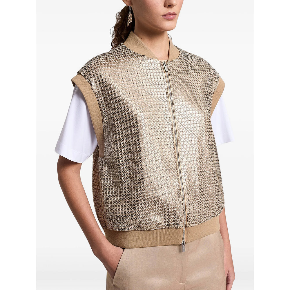 Peserico Gold Jackets - Waistcoat & Gilets Women PESERICO