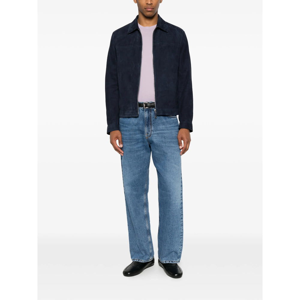 Zegna Blue Jackets - Leather Jackets Men ZEGNA