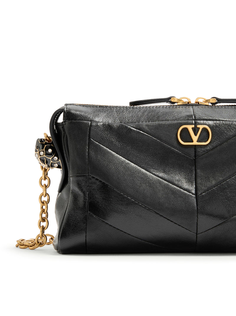 Valentino Garavani Women Valentino Garavani Panthea Small Chevron Nappa Shoulder Bag VALENTINO GARAVANI