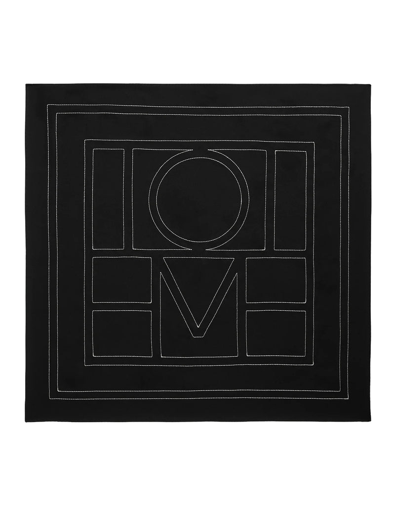 Toteme Women Silk Scarf With Monogram Embroidery TOTEME