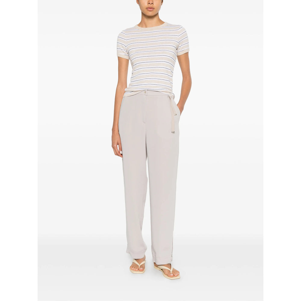Herno Grey Trousers - Straight Trousers Women HERNO