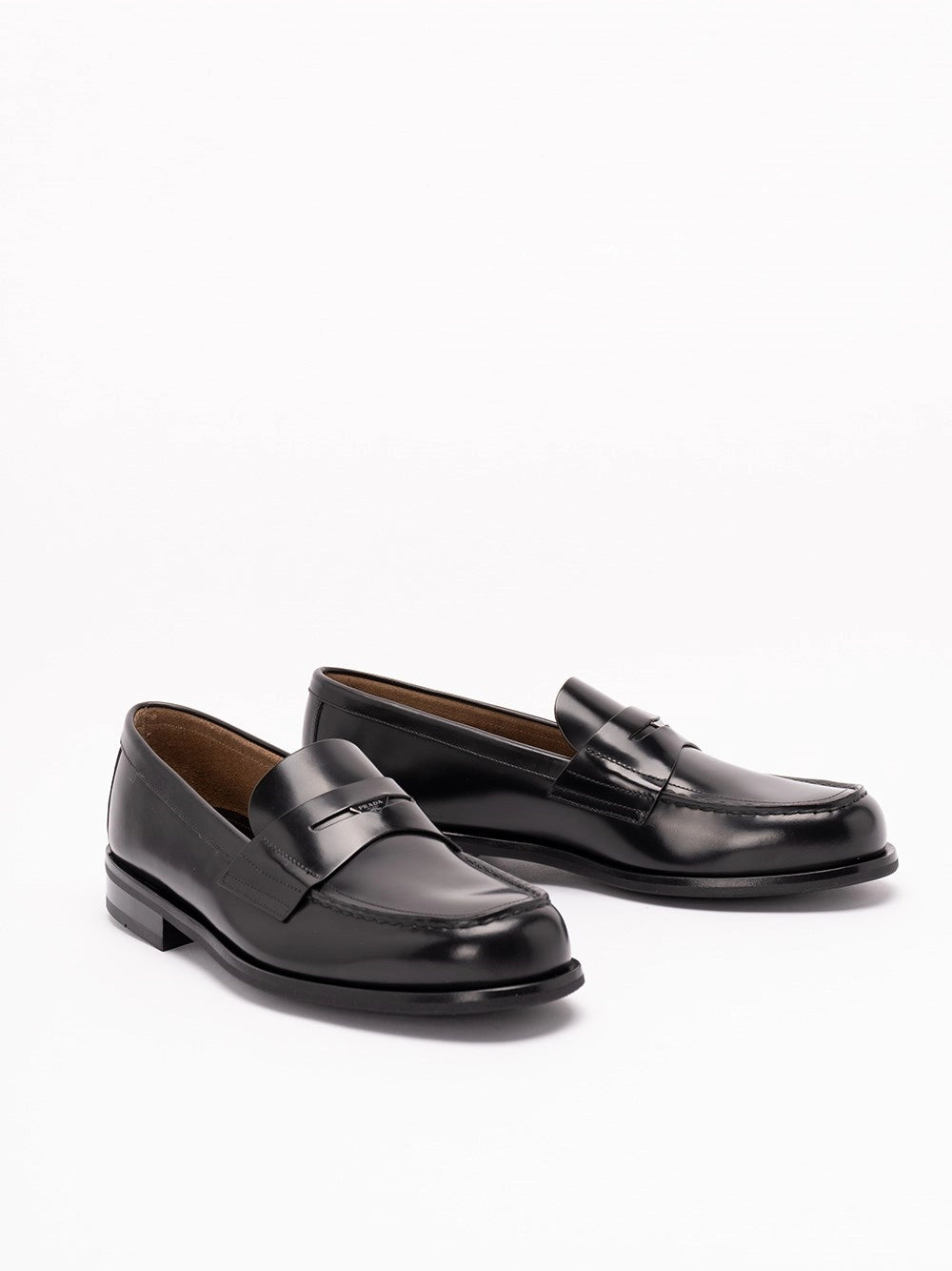 Prada Men Brushed Leather Loafers PRADA
