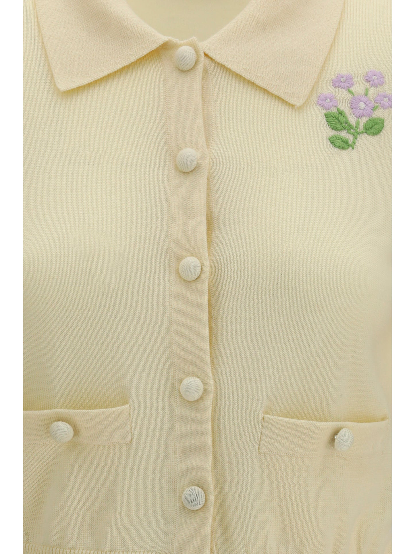 Self-Portrait Women Floral Embroidered Knit Cardigan SELF-PORTRAIT