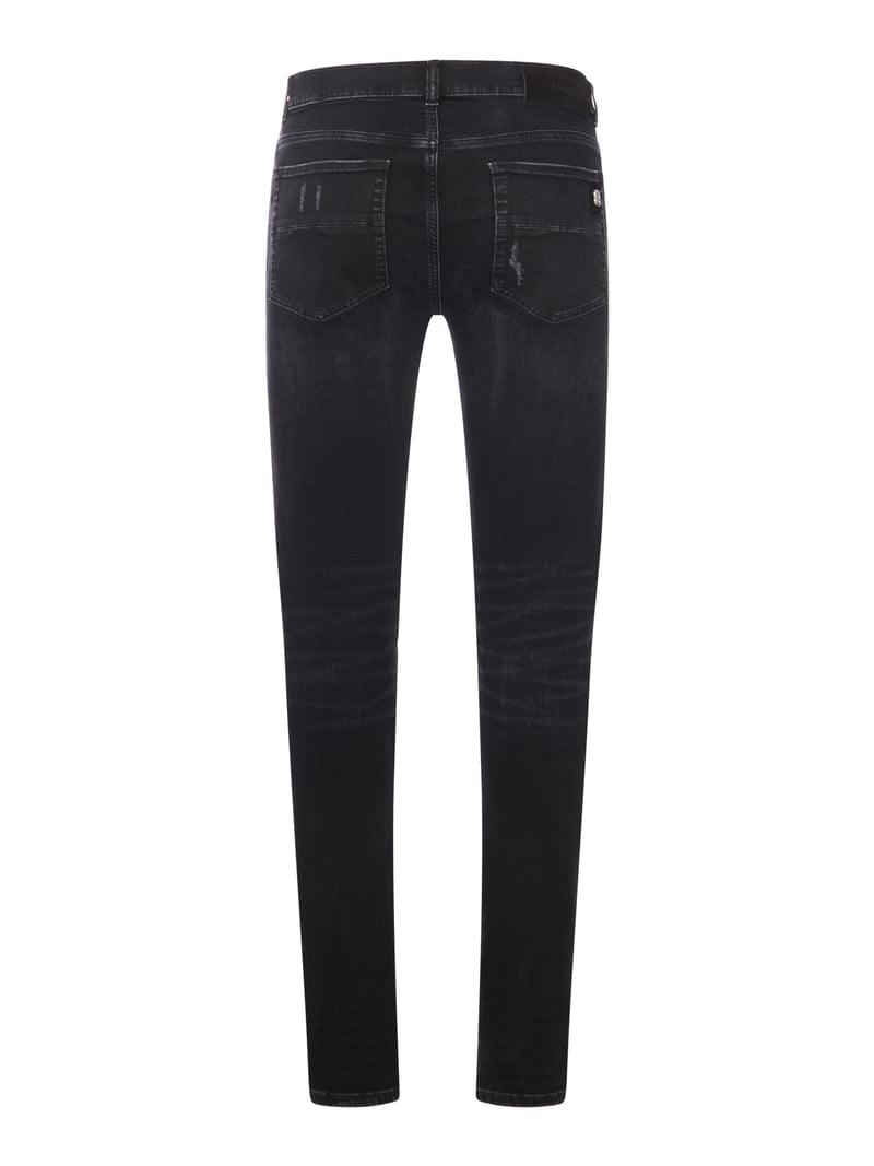 Amiri Men Skinny Jeans With Studs And Destroy Details AMIRI