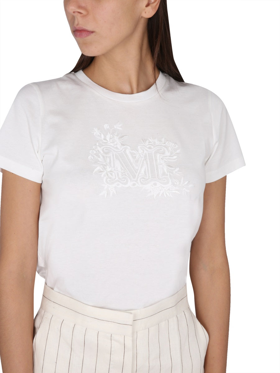 Max Mara Women T-Shirt With Logo Embroidery MAX MARA