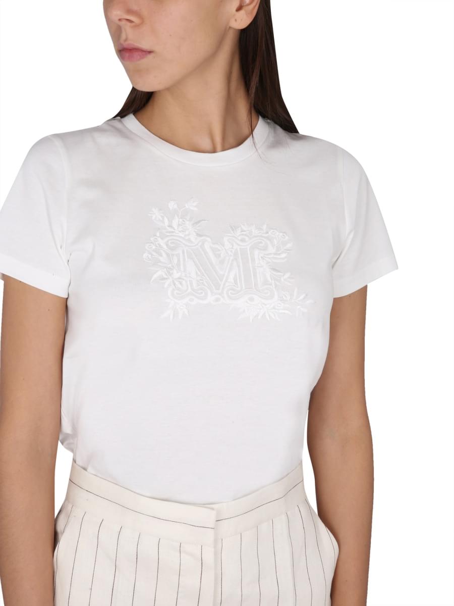 Max Mara Women T-Shirt With Logo Embroidery MAX MARA