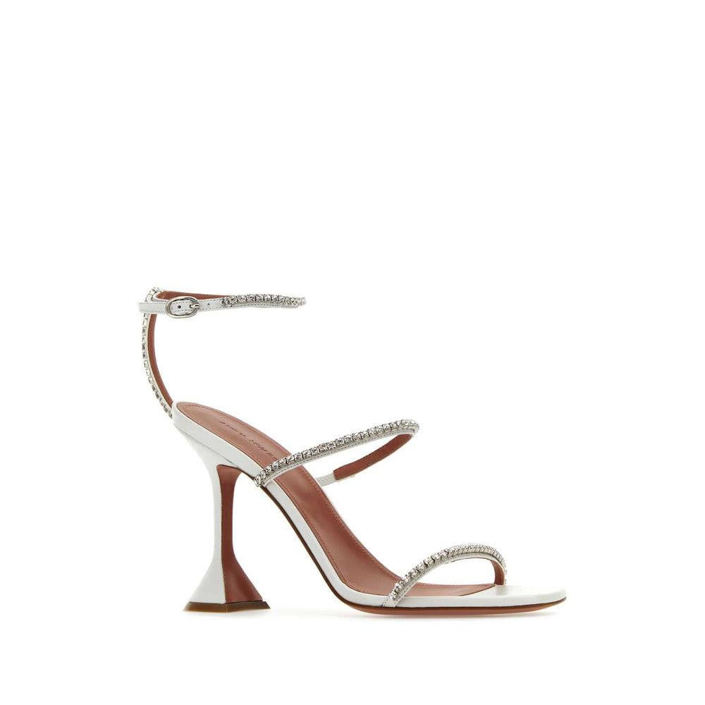 Amina Muaddi White Sandals Women
