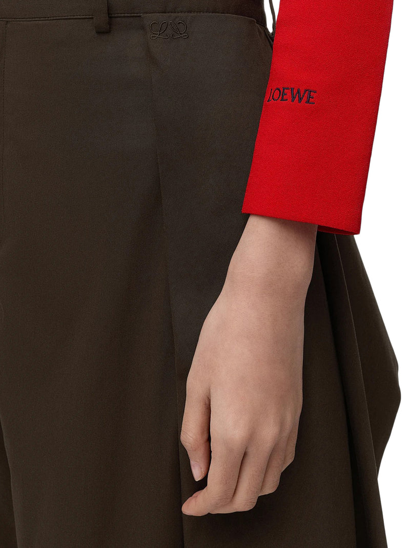 Loewe Women Lightweight Cotton And Silk Gabardine Trousers LOEWE