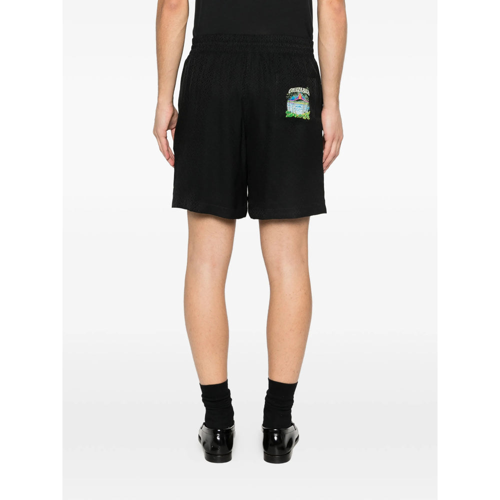 Casablanca Black Shorts - Track & Running Shorts Men CASABLANCA