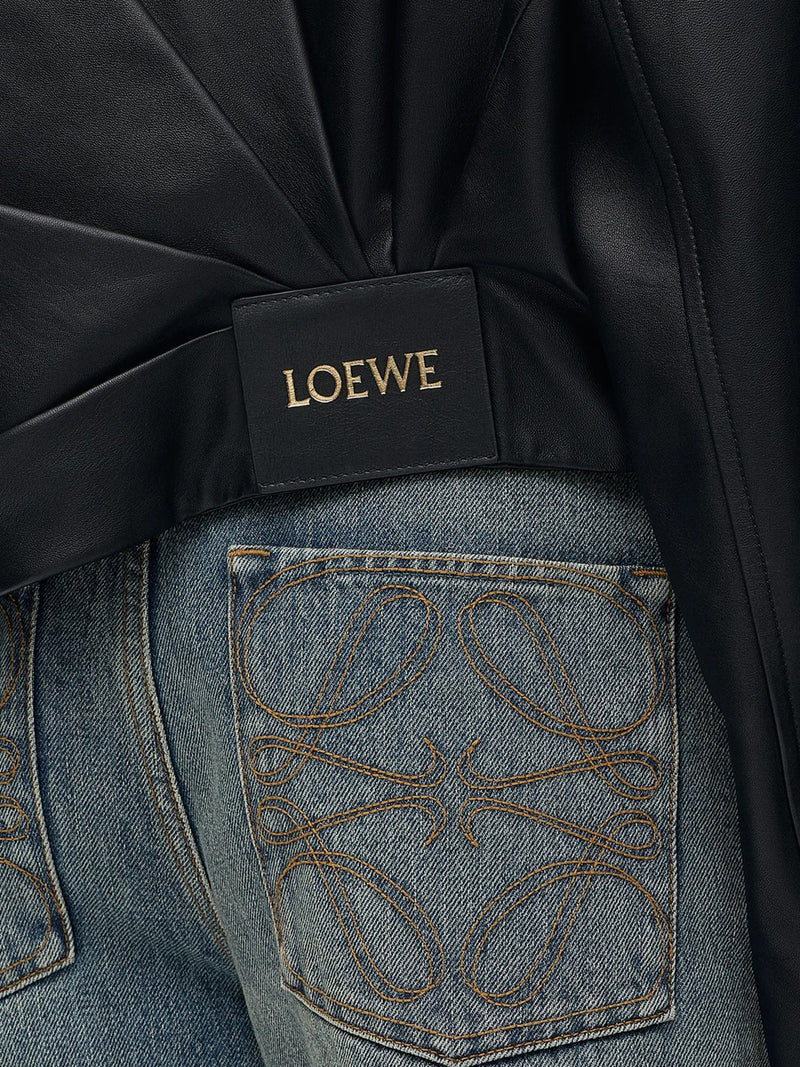 Loewe Women Lamb Nappa Jacket With Asymmetric Draping At The Back LOEWE