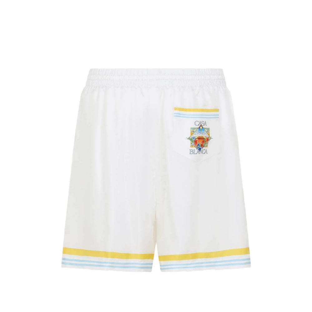 Casablanca White Shorts - Bermuda Shorts Men CASABLANCA