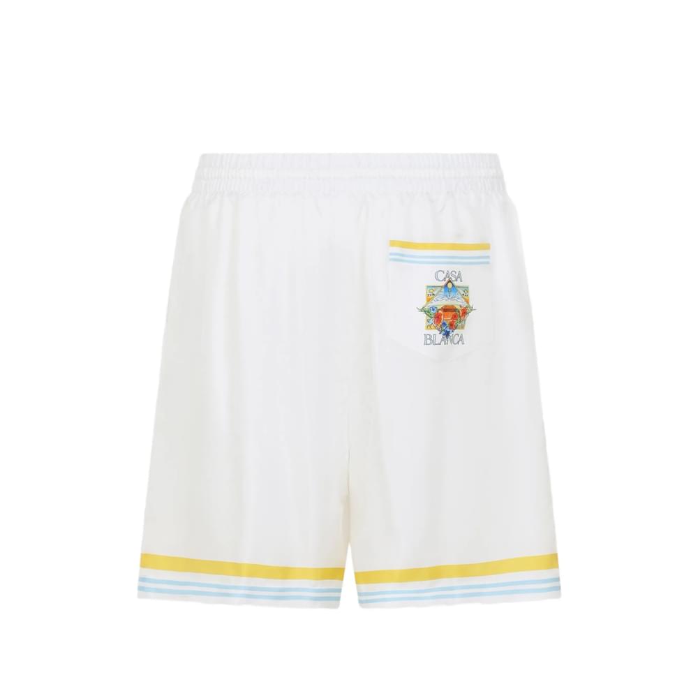 Casablanca White Shorts - Bermuda Shorts Men CASABLANCA