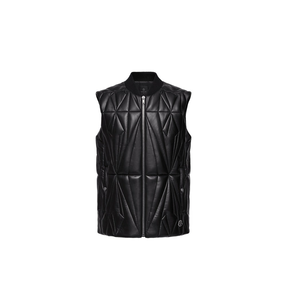 Moncler X Rick Owens Black Jackets - Leather Jackets Men MONCLER X RICK OWENS