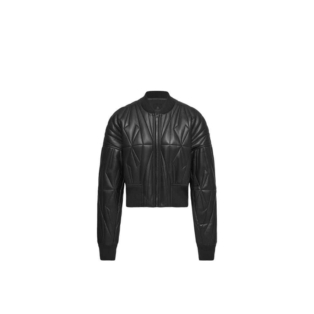 Moncler X Rick Owens Black Jackets - Leather Jackets Women MONCLER X RICK OWENS