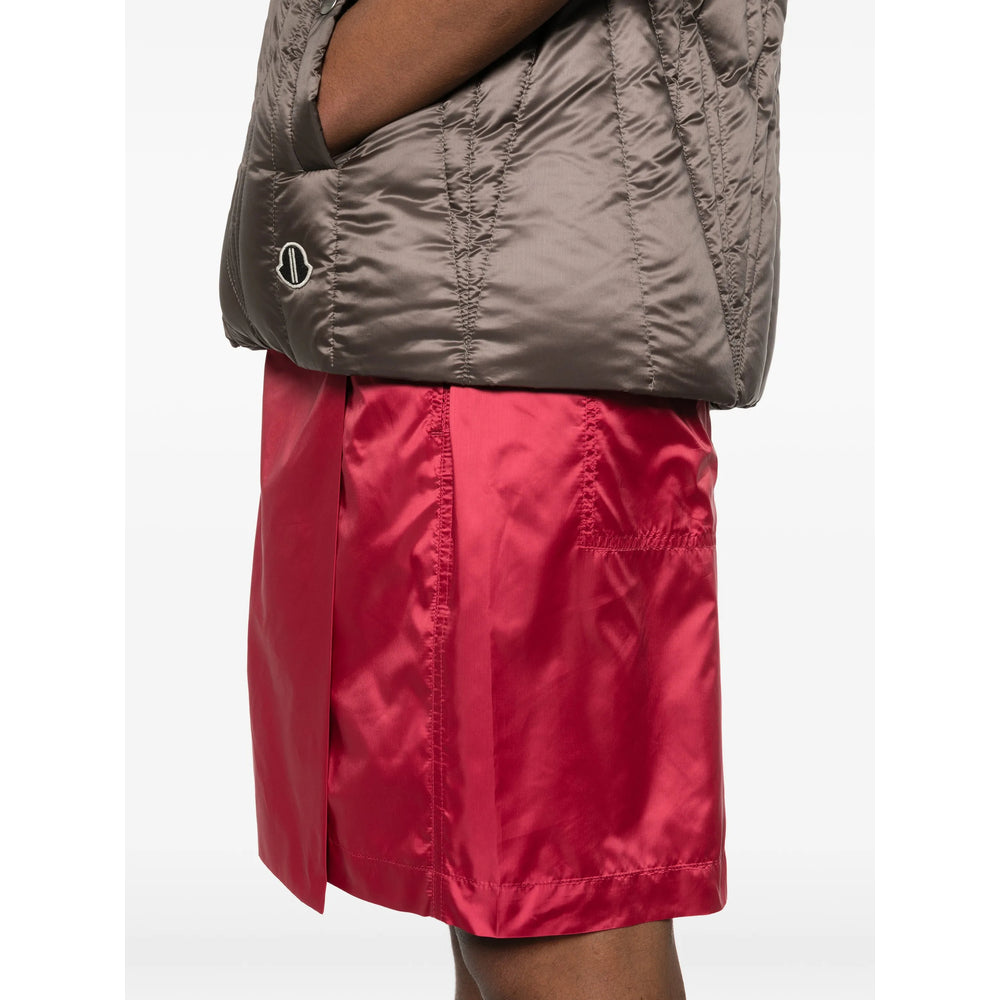 Moncler X Rick Owens Red Shorts - Drop-Crotch Shorts Men MONCLER X RICK OWENS