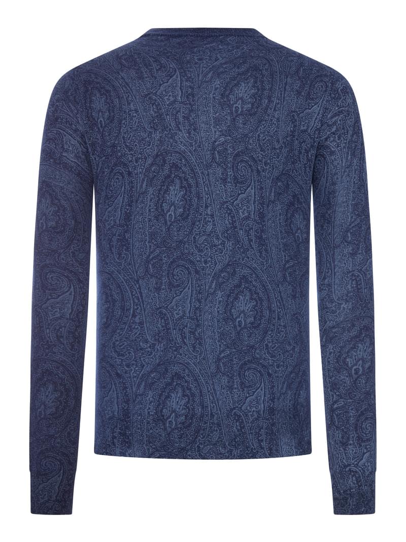 Etro Men Paisley Sweater In Silk And Cashmere Blend ETRO