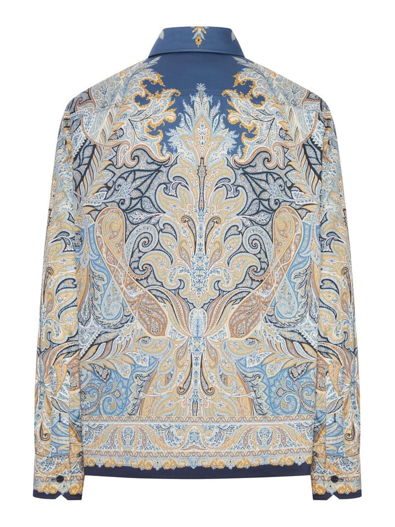 Etro Men Printed Cotton Shirt With Paisley Pattern ETRO