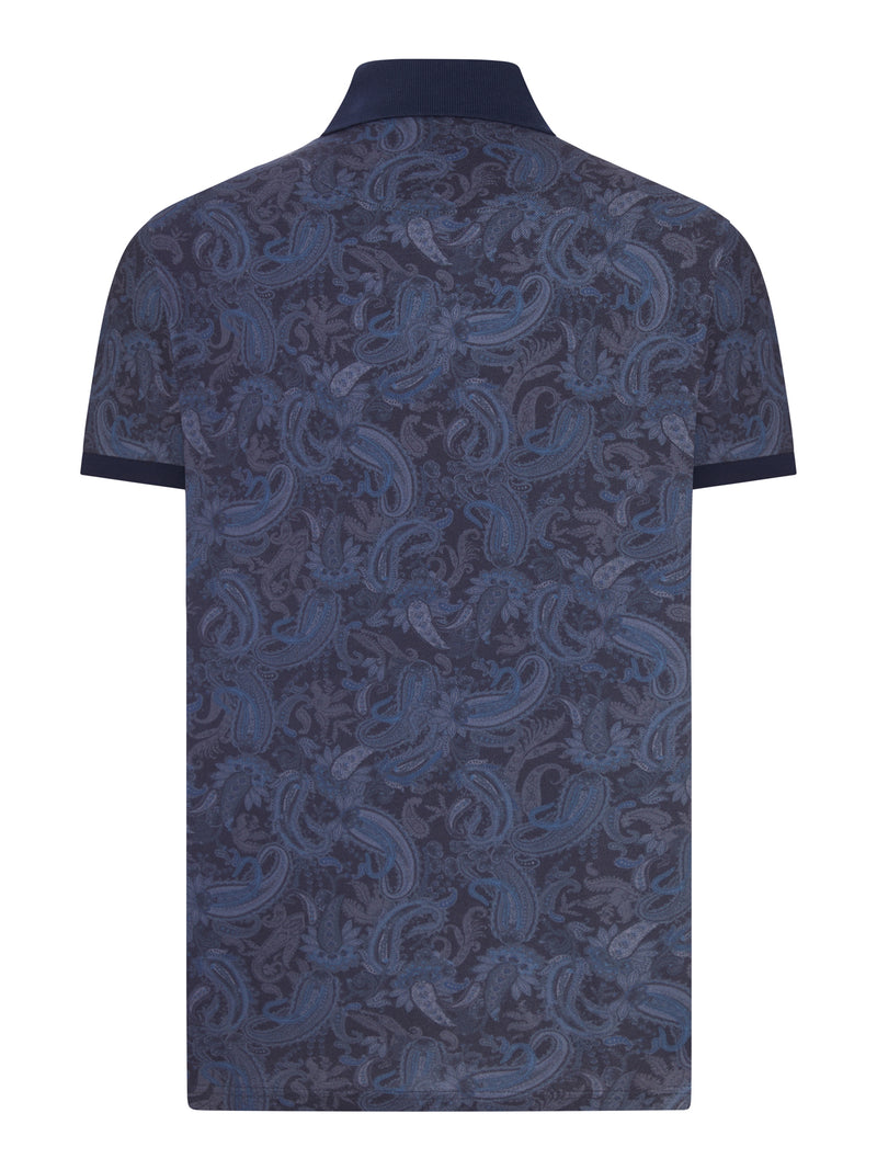 Etro Men Cotton Piqué Polo Shirt With Paisley Print ETRO