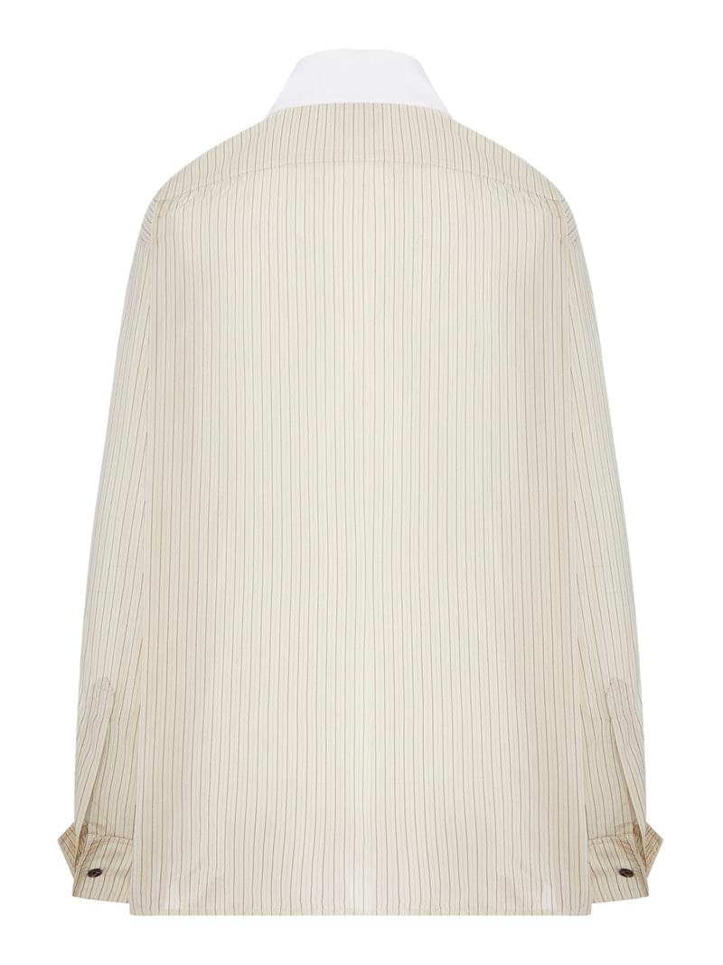 Bottega Veneta Women Striped Shirt With Contrasting Collar BOTTEGA VENETA