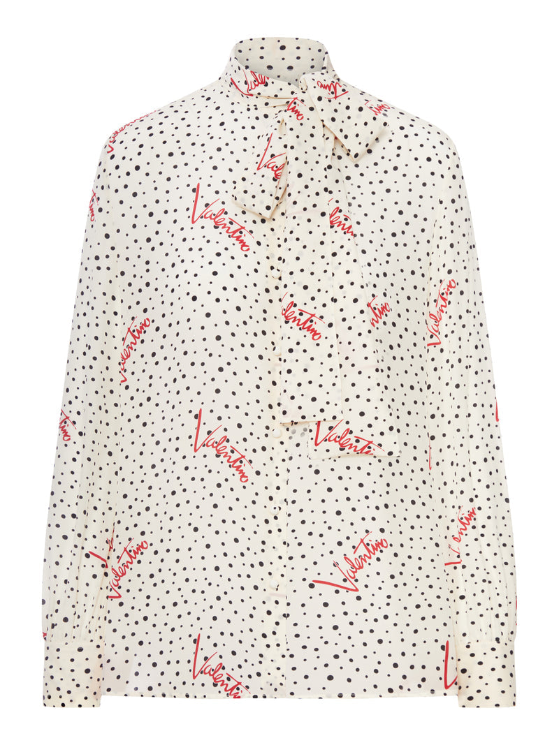Valentino Garavani Women Crepe De Chine Shirt With Bubbles And Polka Dot VALENTINO GARAVANI