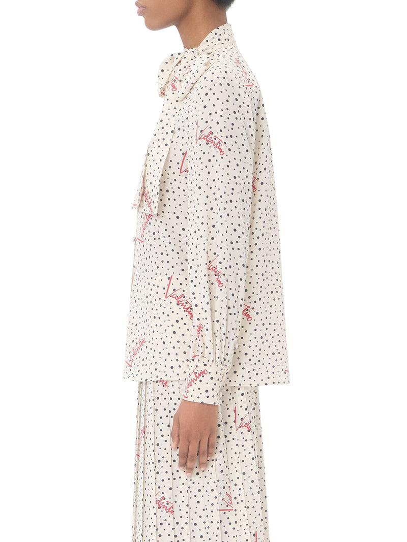 Valentino Garavani Women Crepe De Chine Shirt With Bubbles And Polka Dot VALENTINO GARAVANI