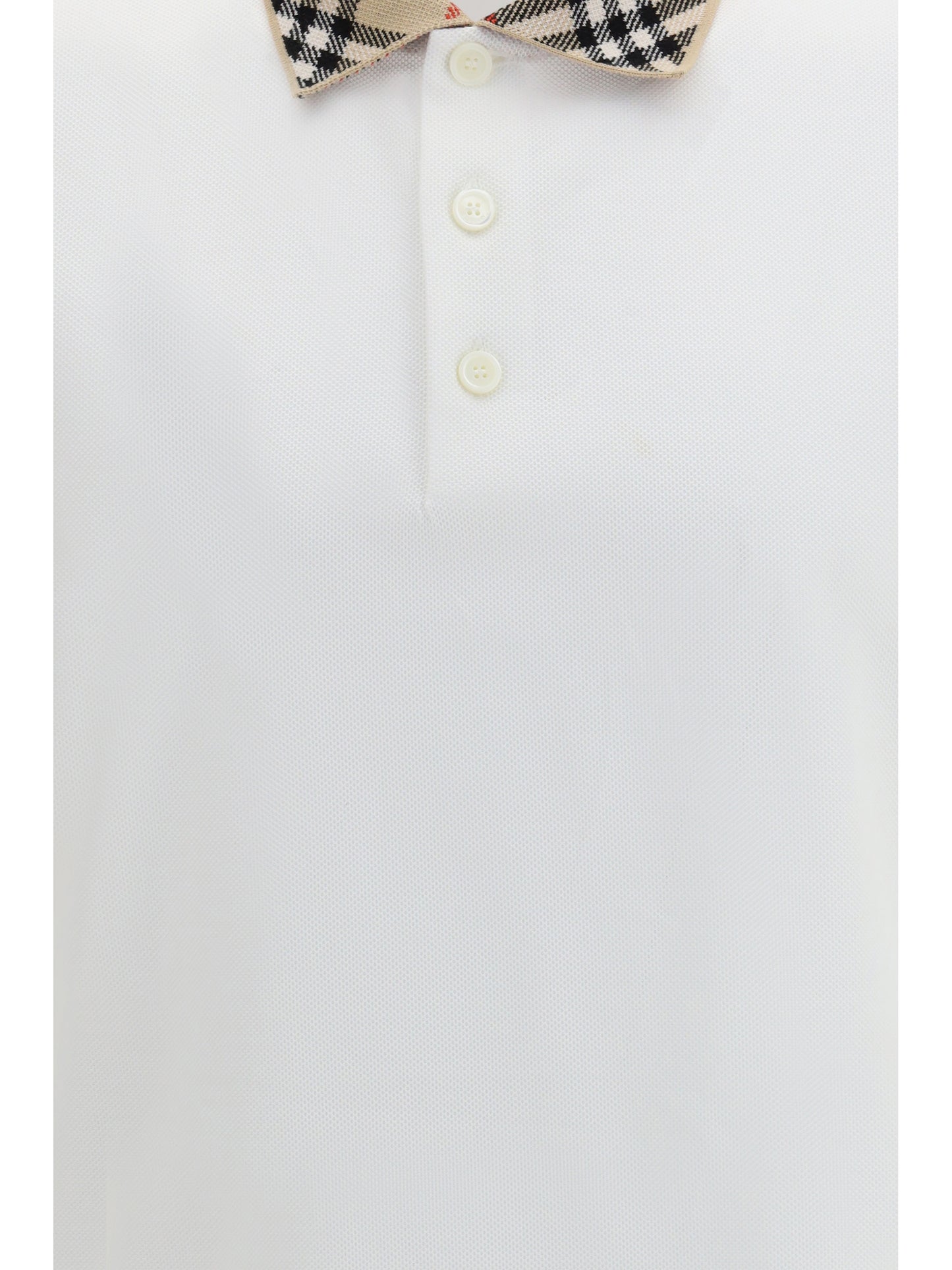Burberry Men Cotton Check Collar Polo BURBERRY