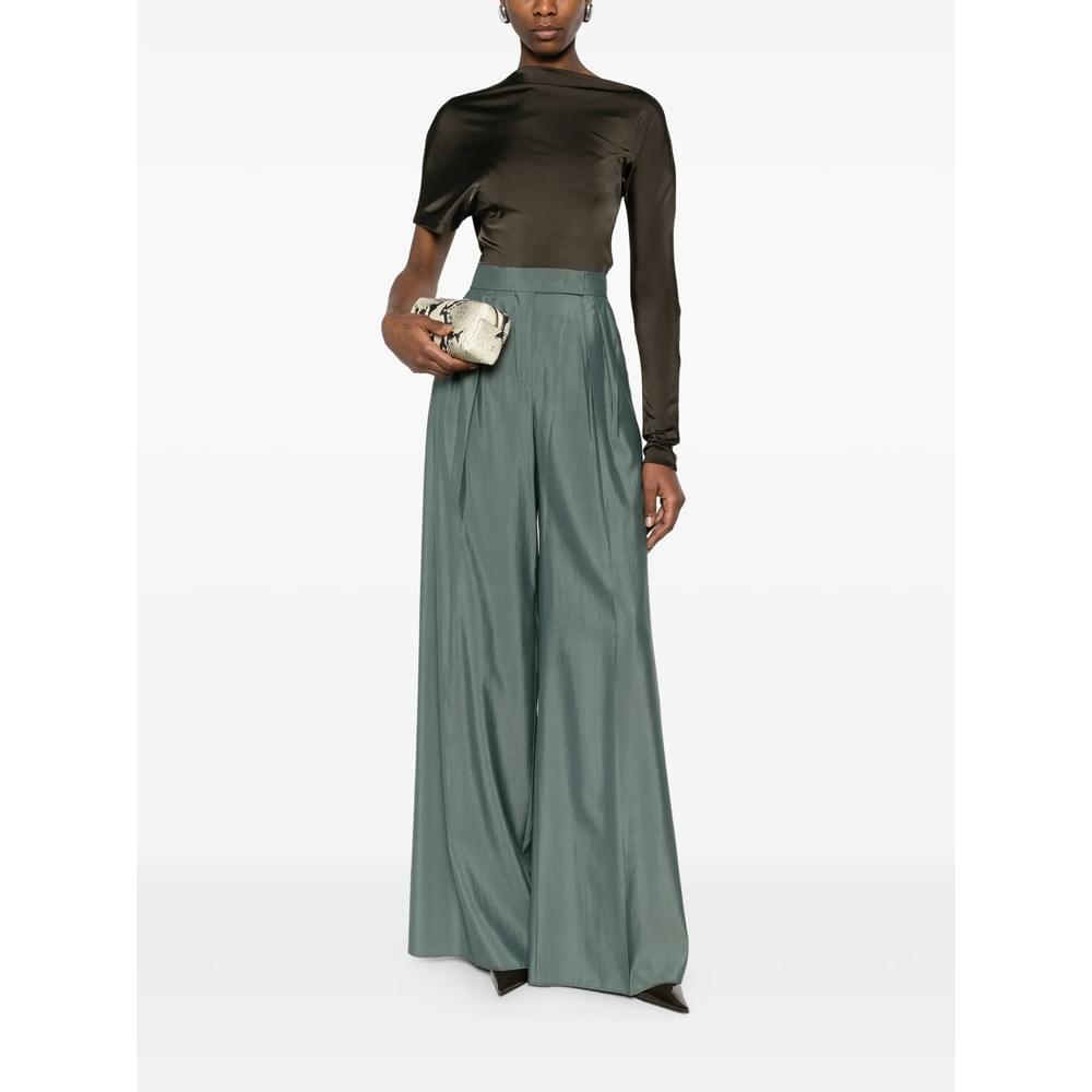 Max Mara Green Trousers - Palazzo Pants Women MAX MARA