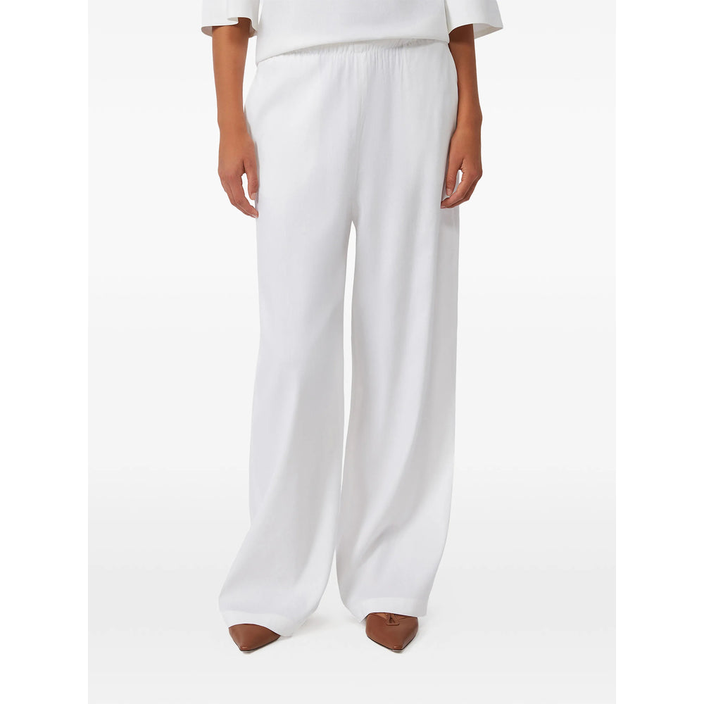 Max Mara White Trousers - Palazzo Pants Women MAX MARA