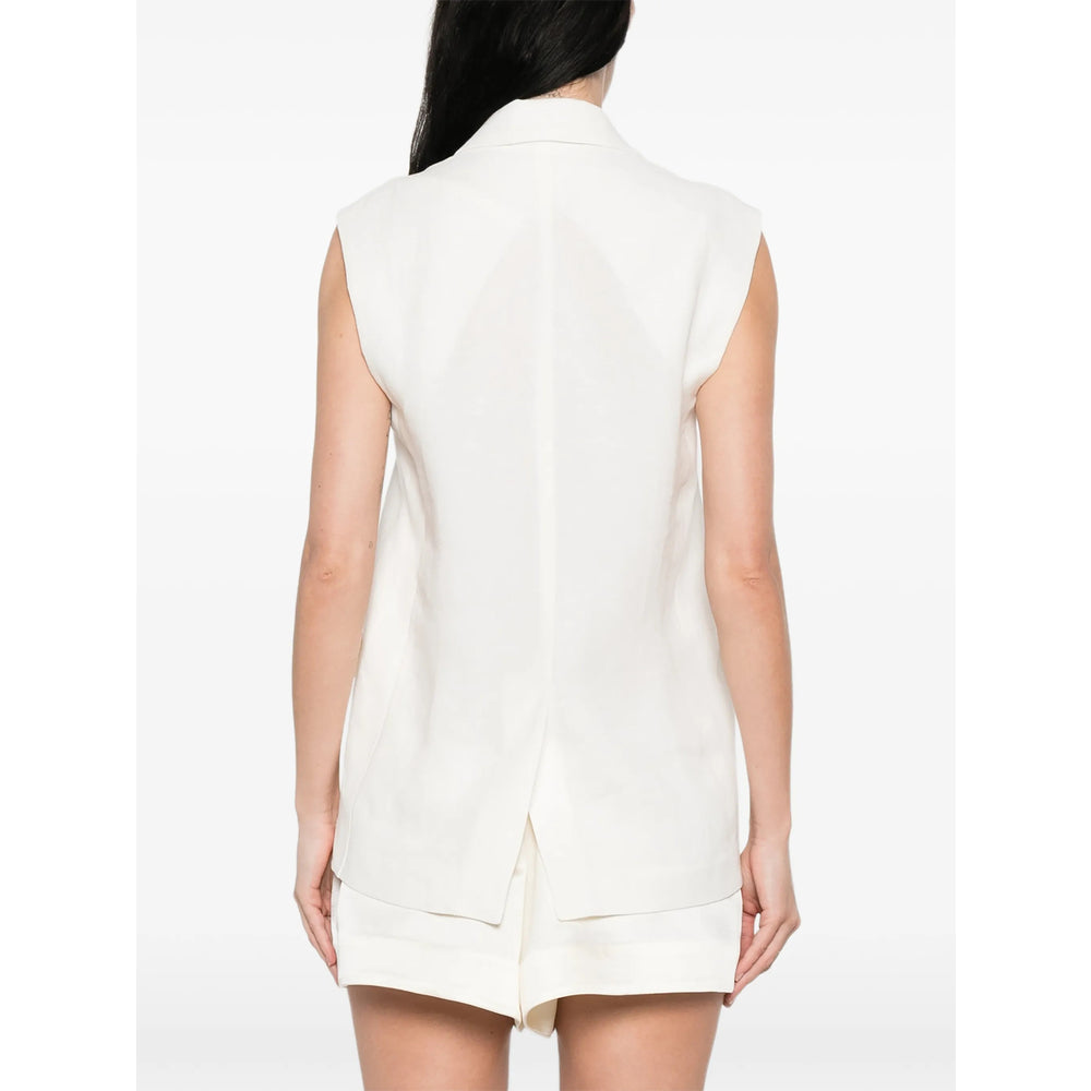 Max Mara Studio White Jackets - Waistcoat & Gilets Women MAX MARA STUDIO