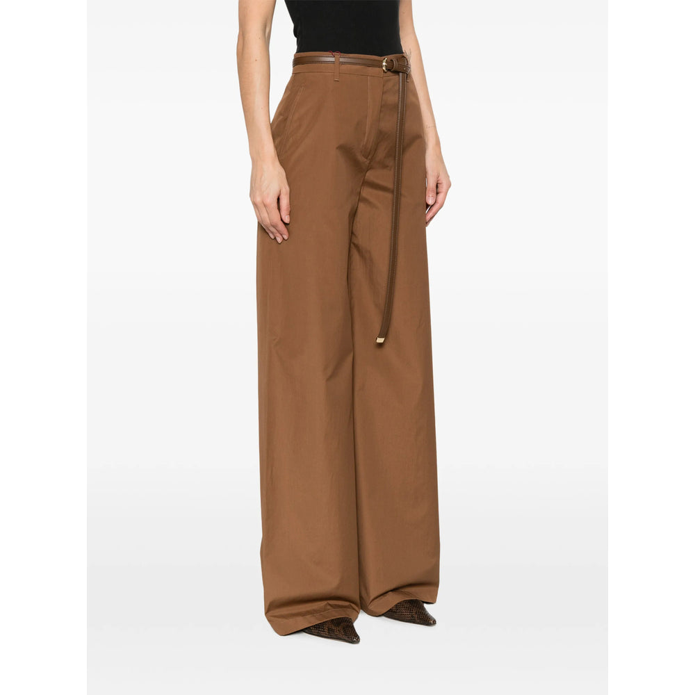 Max Mara Studio Brown Trousers - High-Waisted Trousers Women MAX MARA STUDIO