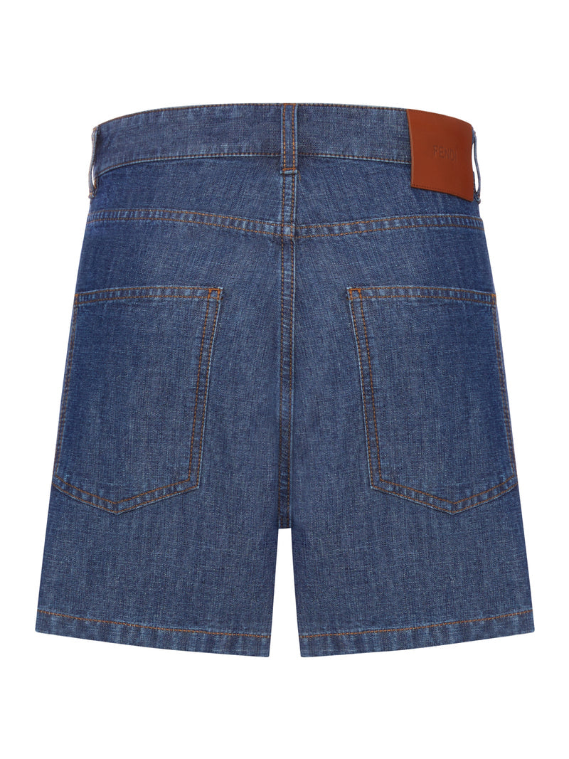 Fendi Women Chambray Denim Shorts FENDI