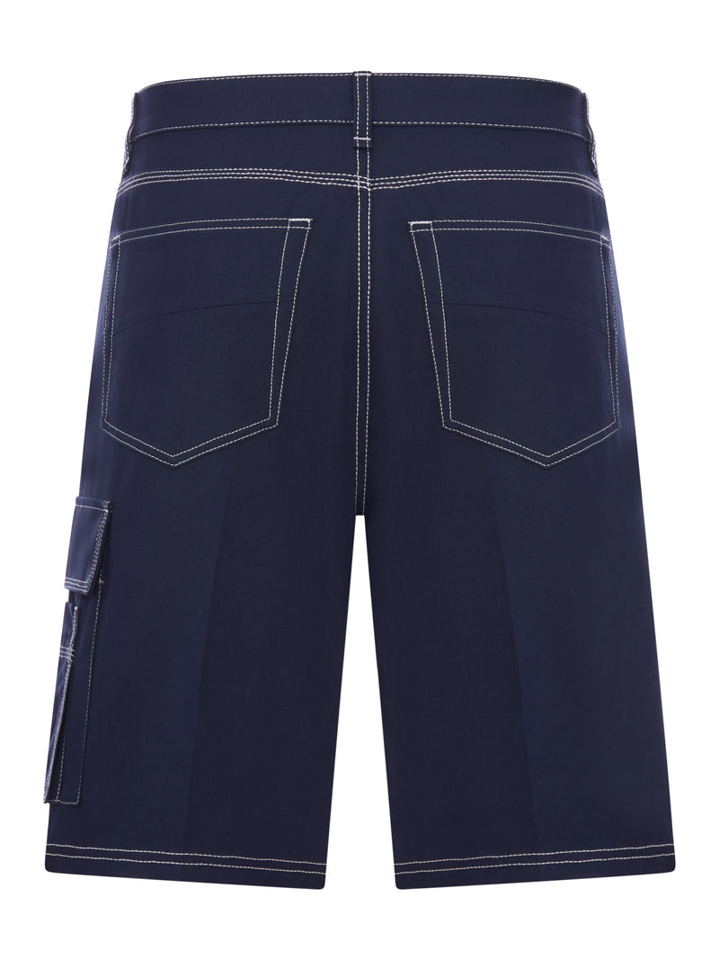 Fendi Men Cotton Canvas Cargo Bermuda Shorts FENDI