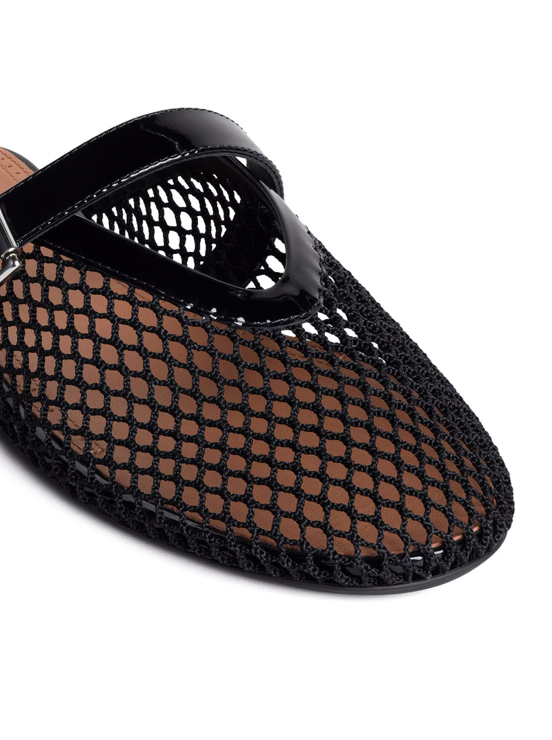 Alaia Women Fishnet Flat Mules ALAIA