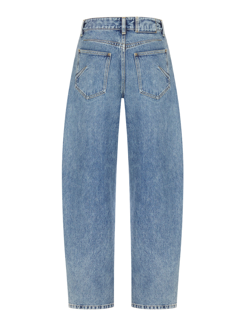 Alaia Women Round Cotton Jeans ALAIA