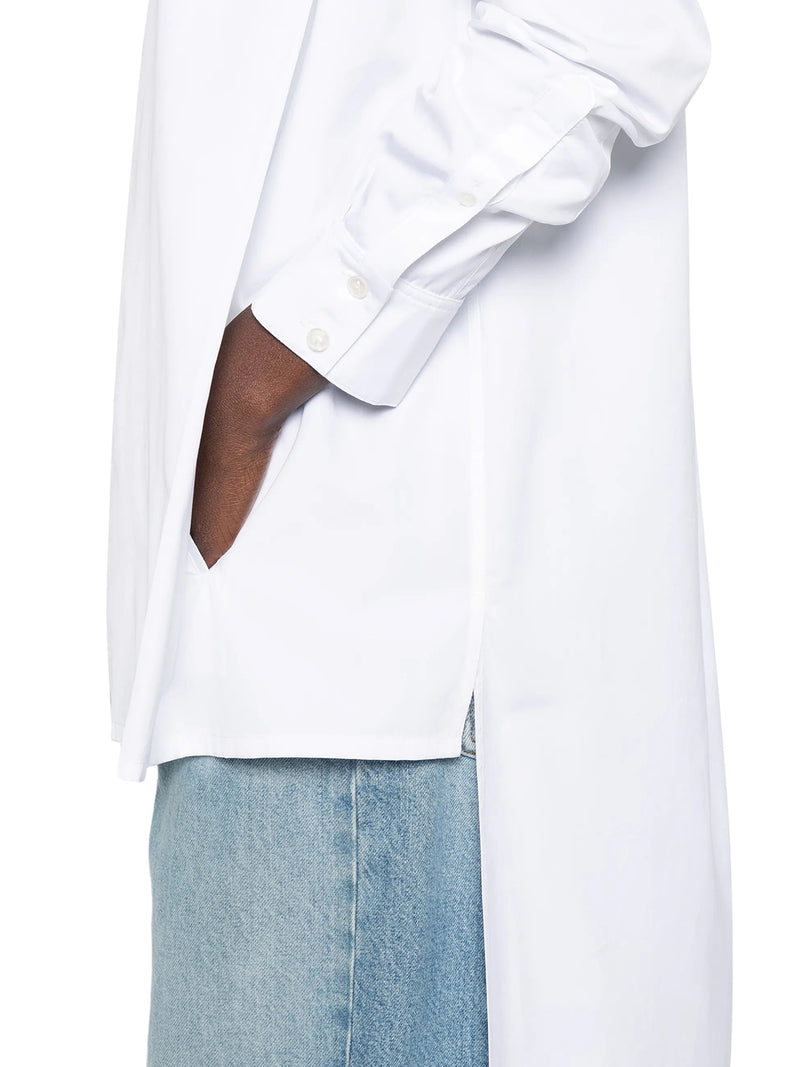 Alaia Women Asymmetric Cotton Poplin Shirt ALAIA