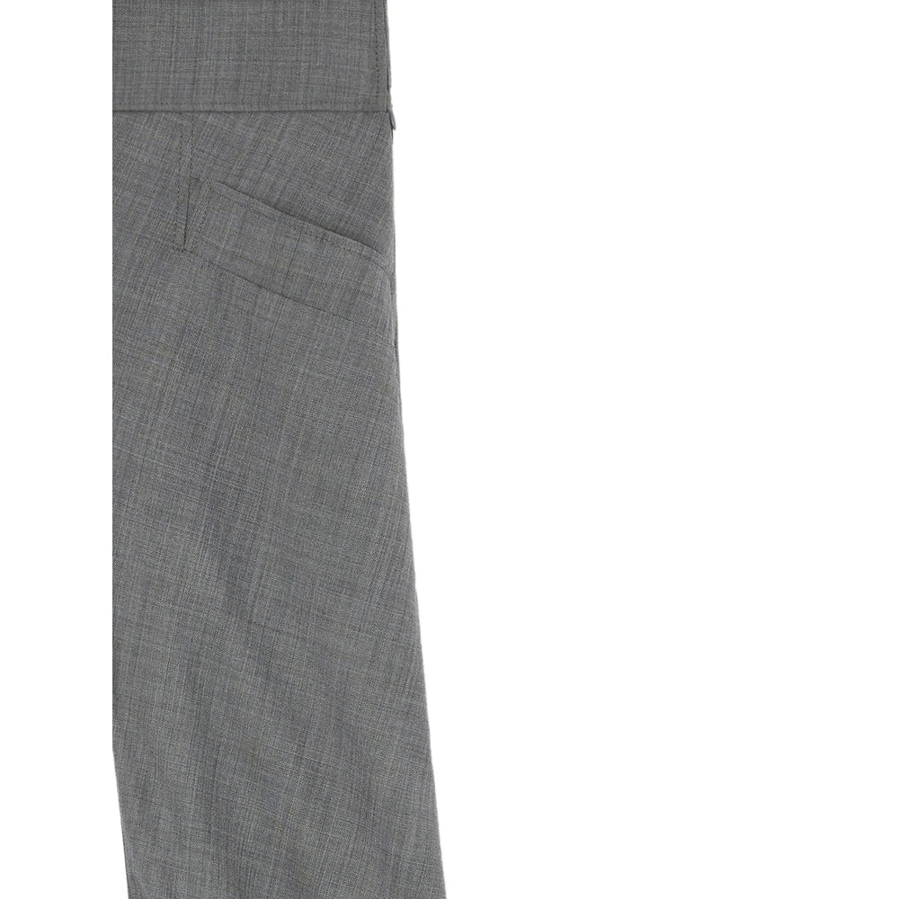 Ganni Grey Trousers - Tailored Trousers Women GANNI