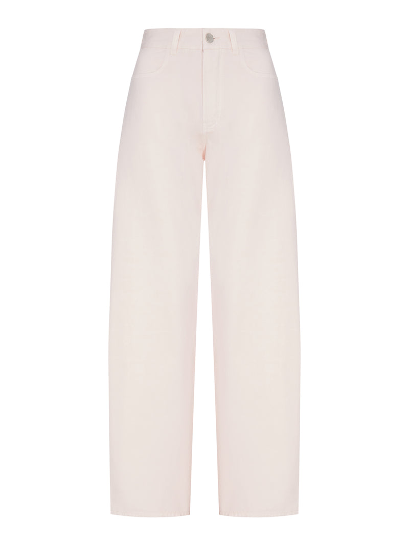 Alaia Women Round Cotton Denim Trousers ALAIA