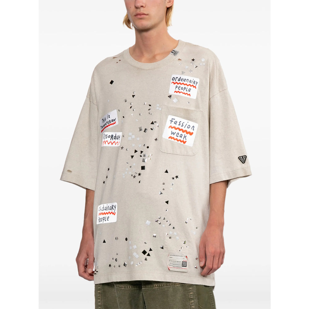Maison Mihara Yasuhiro Neutrals T-Shirts & Vests - T-Shirts Men MAISON MIHARA YASUHIRO