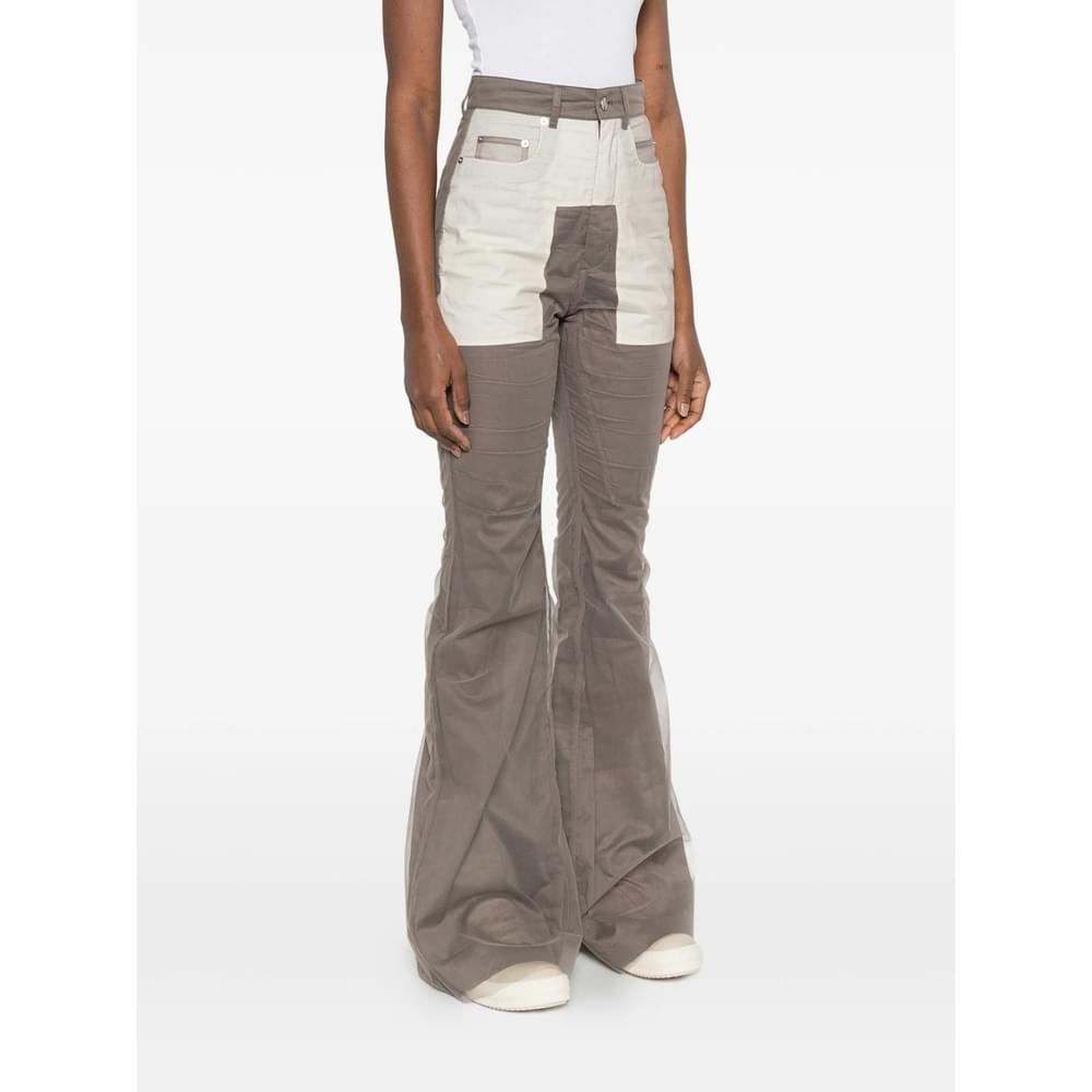 Rick Owens Brown Trousers - Flared Trousers Women Women RICK OWENS