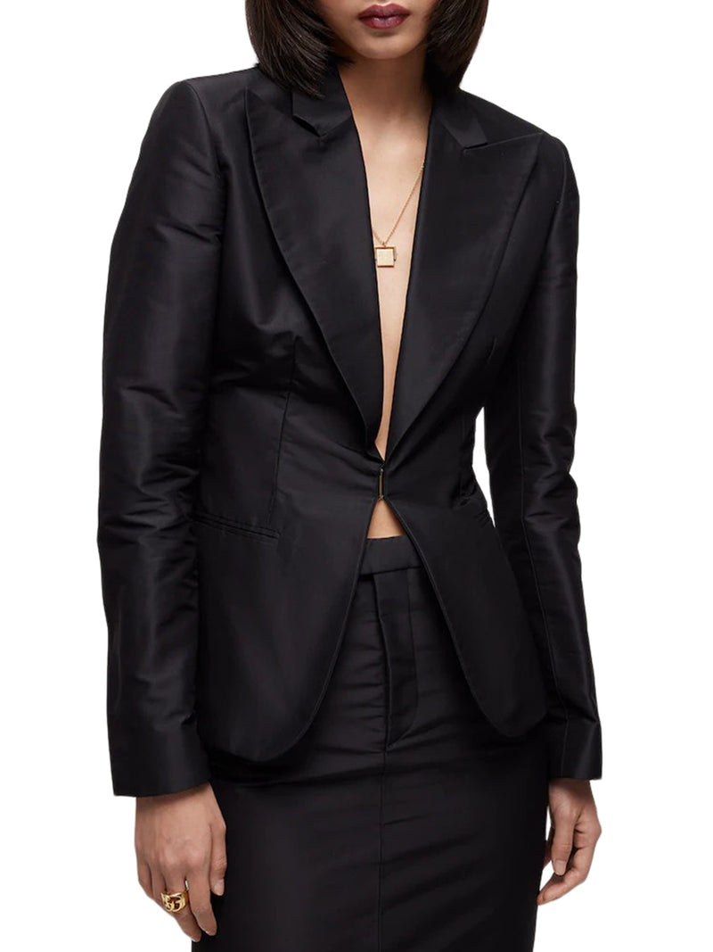 Gucci Women Fine Silk Faille Jacket GUCCI