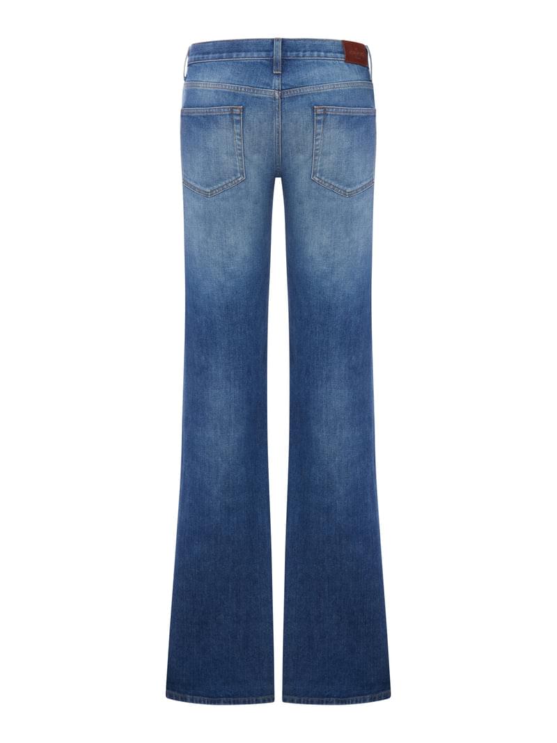 Gucci Women Stretch Cotton Jeans With Hook GUCCI