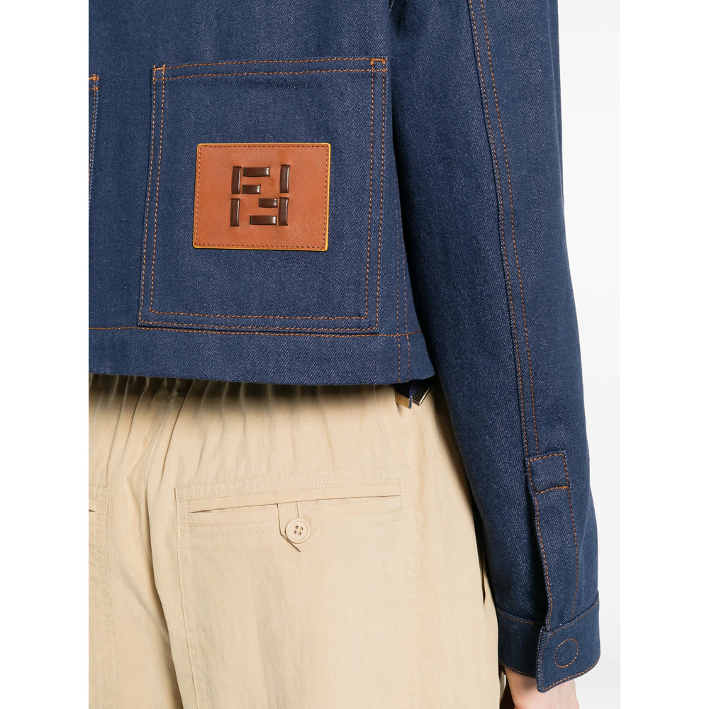 Fendi Blue Jackets - Denim Jackets Women FENDI