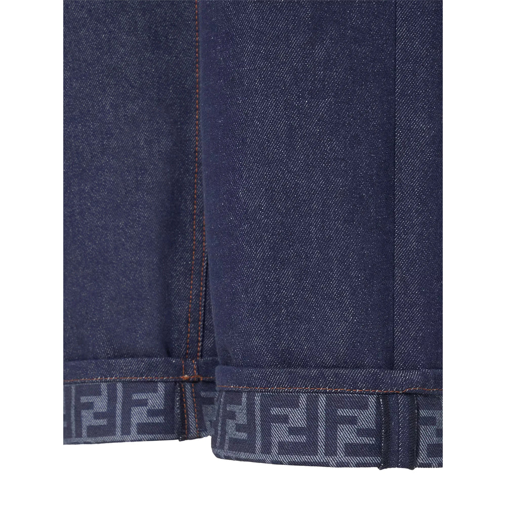 Fendi Blue Denim - Straight-Leg Jeans Women FENDI